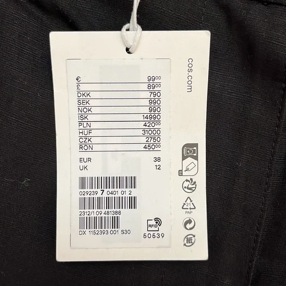 COS WIDE-LEG CARGO TROUSERS - Picture 6 of 7